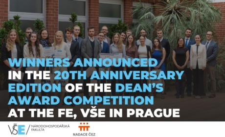 Winners Announced in the 20th Anniversary Edition of the Dean’s Award Competition at the Faculty of Economics, VŠE in Prague