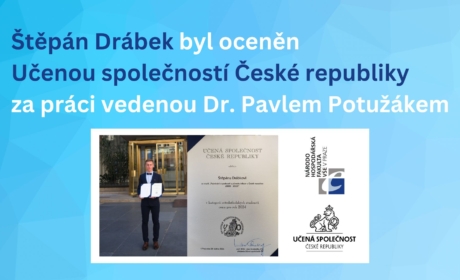 Štěpán Drábek byl oceněn Učenou společností České republiky za práci: „Pojednání o podstatě a původu inflace v České republice (2020–2023)“