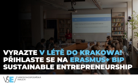 Vyrazte v létě do Krakowa! Přihlaste se na Erasmus+ BIP „Sustainable Entrepreneurship“