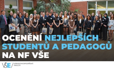 Ocenění nejlepších studentů Národohospodářské fakulty VŠE za akademický rok 2024/2025 a Vyhlášení soutěže o nejlépe hodnoceného pedagogického pracovníka na Národohospodářské fakultě VŠE v Praze za rok 2024