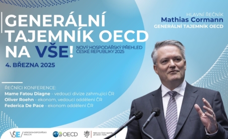 Návštěva generálního tajemníka OECD Mathiase Cormanna na Vysoké škole ekonomické