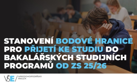 Stanovení bodové hranice pro přijetí ke studiu do bakalářských studijních programů od ZS 25/26